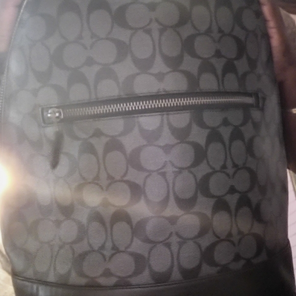 Black/Gray Authentic Coach Backpack - Picture 6 of 10
